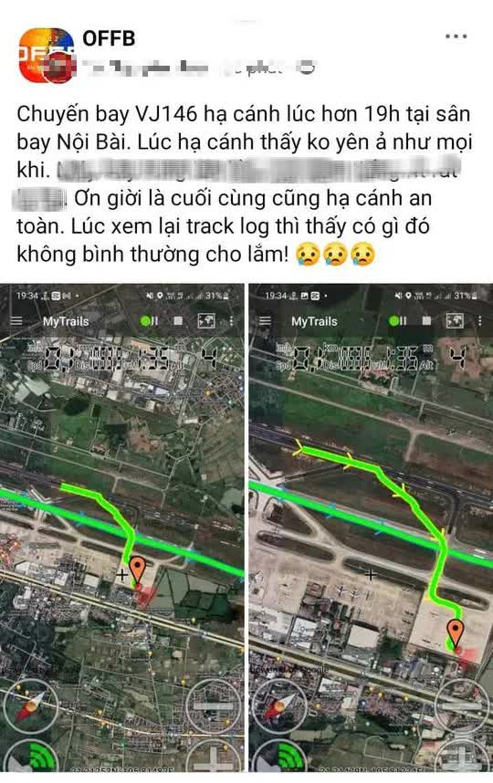 Thực hư hình ảnh lạ máy bay hạ cánh tại Nội Bài - Ảnh 1.