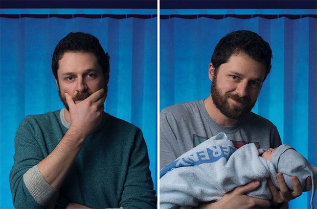 Bộ ảnh ấm lòng: Phản ứng của cánh mày râu trong lần đầu tiên làm cha, chụp ngay trước và sau khi vào phòng sinh - Ảnh 5.