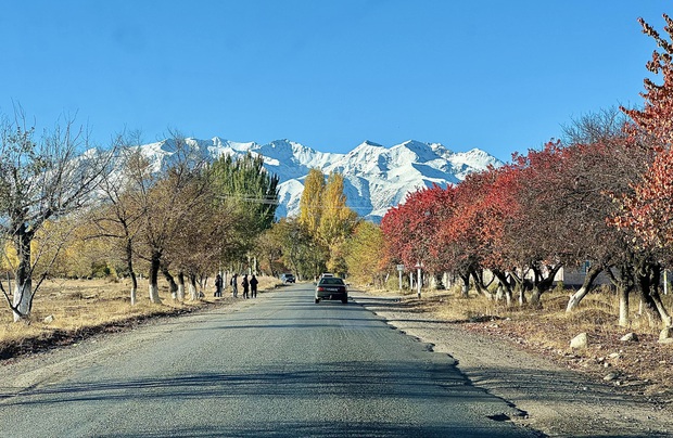 Theo chân du khách Việt ngắm thu vàng trên con đường tơ lụa từ Kazakhstan đến Kyrgyzstan - Ảnh 1.