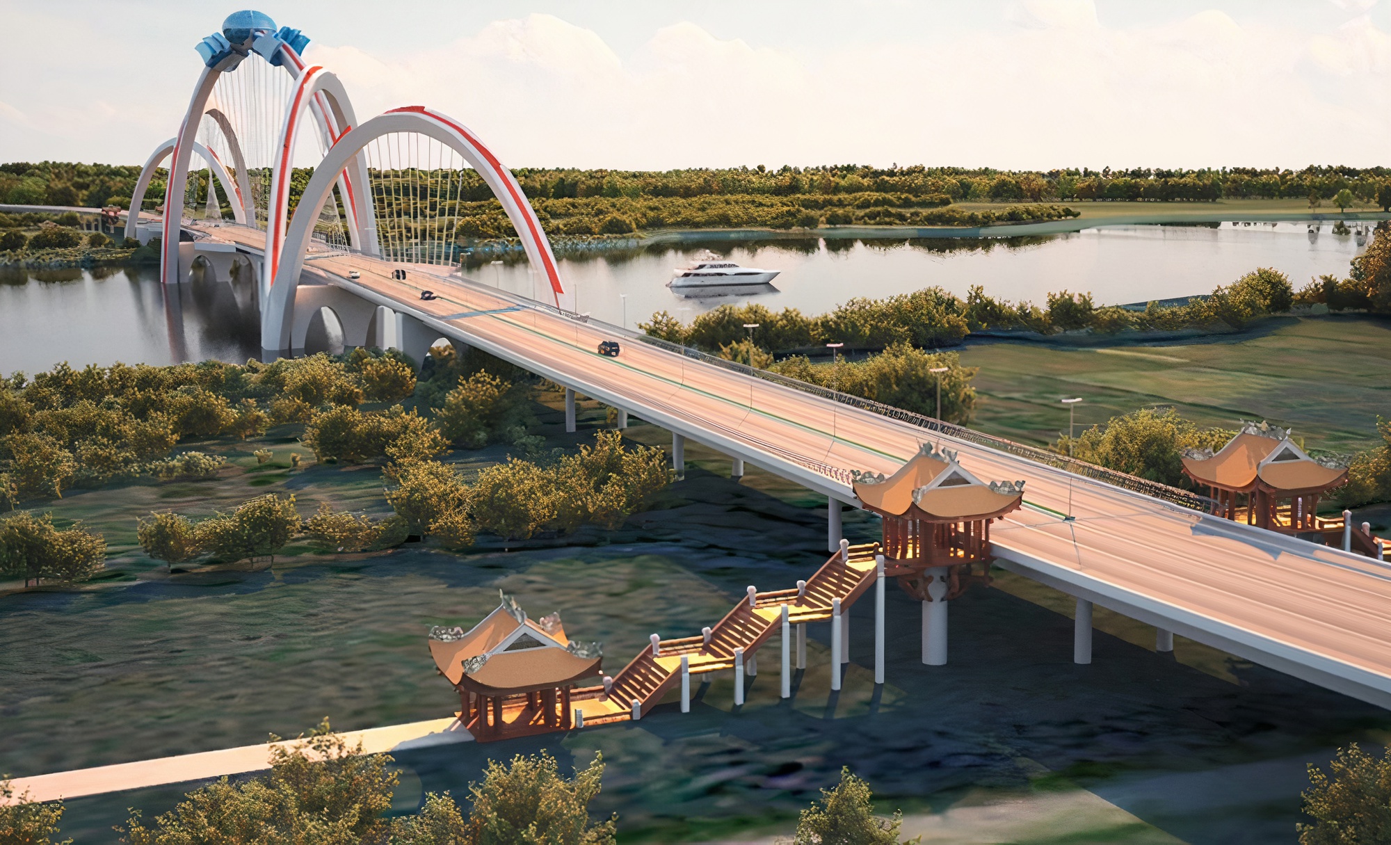 Cận cảnh cây cầu đắt nhất tỉnh Bắc Ninh sắp hoàn thành - Ảnh 11.