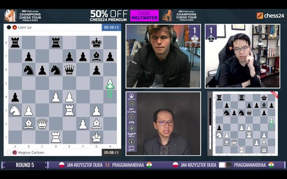 Thắng 2 ván nhưng Quang Liêm vẫn thua ‘vua cờ’ Magnus Carlsen - Ảnh 2.