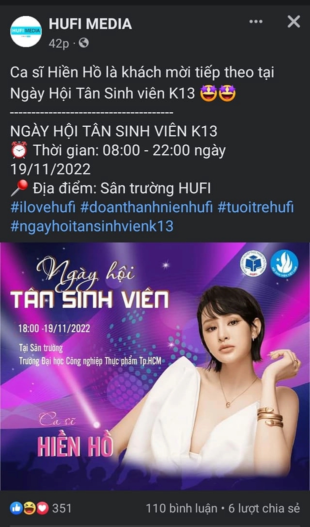 Việc Hiền Hồ bị trường ĐH gạch tên khỏi đêm nhạc chào tân sinh viên vì bị phản ứng: Môi trường giáo dục không có chỗ cho nghệ sĩ vướng bê bối  - Ảnh 2.