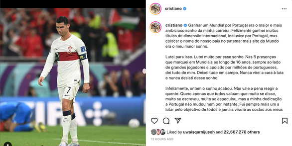 Pele, Mbappe nói gì sau tâm thư của Ronaldo sau thất bại ở World Cup 2022? - Ảnh 1. Pele, Mbappe nói gì sau tâm thư của Ronaldo sau thất bại ở World Cup 2022? - Ảnh 1.