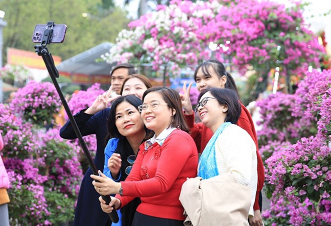 Gần 100.000 lượt người dự lễ hội hoa Mê Linh 2022 - Ảnh 2. Gần 100.000 lượt người dự lễ hội hoa Mê Linh 2022 - Ảnh 2.