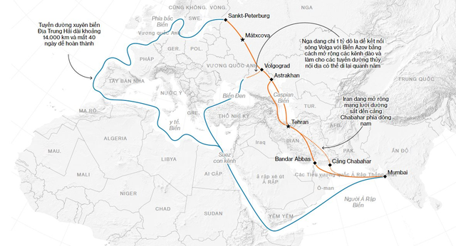 Mặc kệ lệnh trừng phạt từ phương Tây, Nga và quốc gia này vẫn ‘đồng lòng’ dốc tiền bạc xây dựng tuyến thương mại mới dài 3.000km - Ảnh 1.
