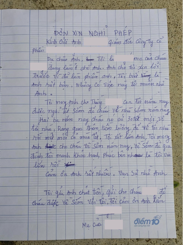 Sự thật đằng sau lá thư xin nghỉ phép cho con khiến cộng đồng mạng ngậm ngùi - Ảnh 1.