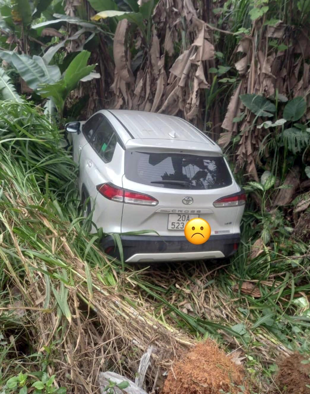 Đằng sau những bức ảnh TNGT: Không làm chủ tay lái, Toyota Corolla Cross lao thẳng xuống chân đê - Ảnh 2.