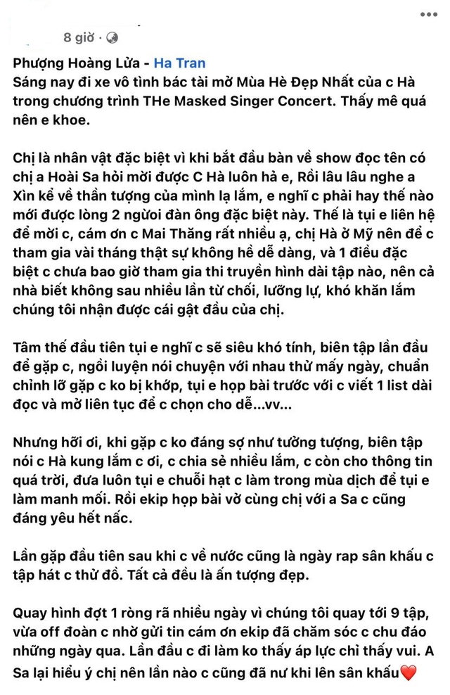  Ekip The Masked Singer tiết lộ hành động đáng yêu của diva Hà Trần khi bị rớt đầu Phượng Hoàng Lửa!  - Ảnh 2.