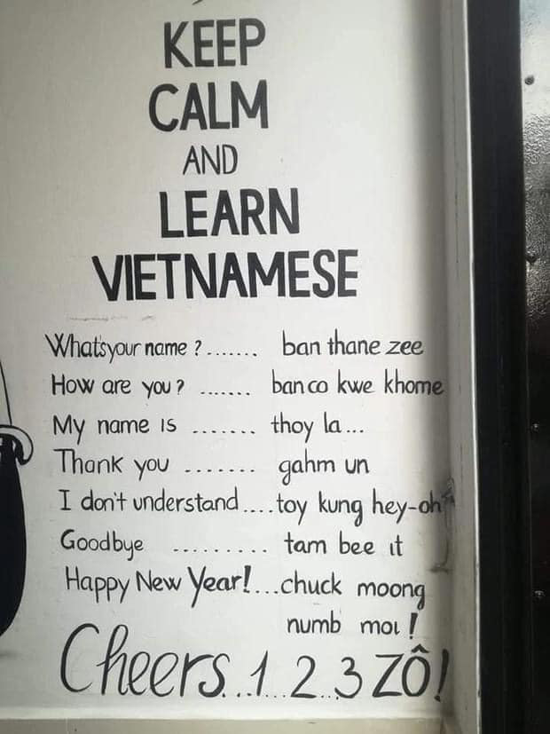 Khách Tây làm hẳn bảng phiên âm Tiếng Việt khiến dân tình cười ngất, lý do ai cũng nói ngọng là đây sao? - Ảnh 1.