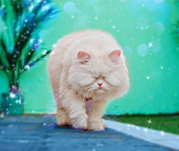 Mèo không mắt dễ thương trở thành ngôi sao mạng xã hội - Ảnh 2.