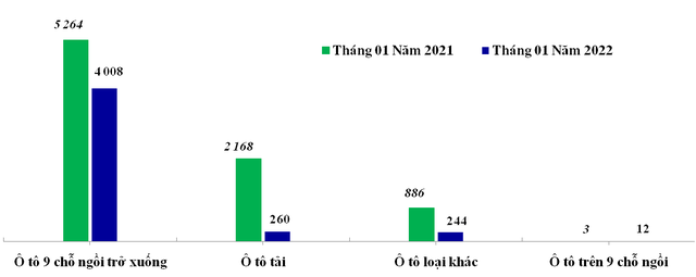 Ô tô nhập khẩu về trong tháng 1 giảm mạnh - Ảnh 1.