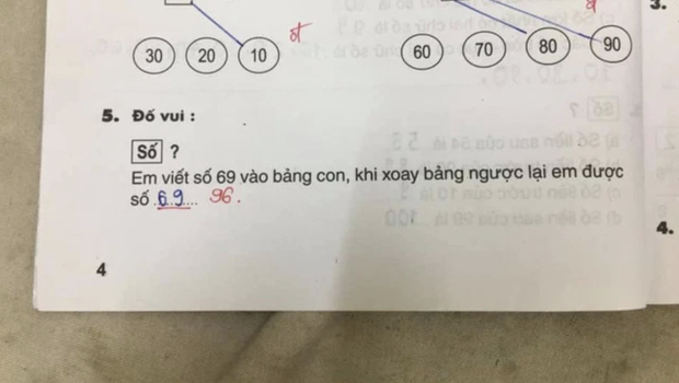  Bài Toán: XOAY NGƯỢC số 69 được số nào?, học trò trả lời 69 bị gạch sai, cô giáo đưa ra đáp án khó đỡ! - Ảnh 1.