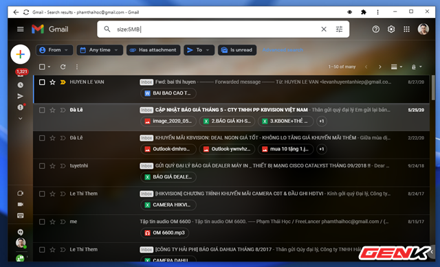 Hộp thư Gmail của bạn đang hết dung lượng lưu trữ? Đây là những mẹo đơn giản giúp dọn dẹp lại - Ảnh 2.