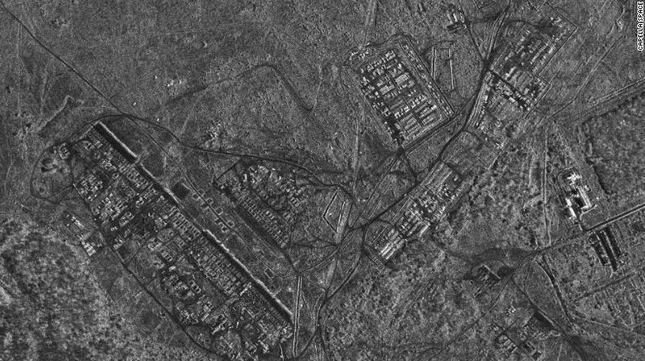 Satellite image of the Yelnya base on February 6