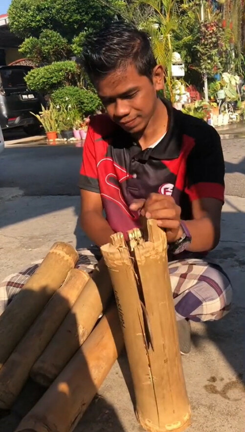 Anh chàng tích cóp tiền trong ống tre để lấy vợ, 3 năm sau chặt ra cô dâu cũng phải choáng - Ảnh 3.
