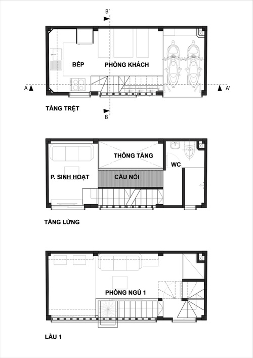 4 người ở trong ngôi nhà siêu mỏng 16,25 m² nằm cuối hẻm Bình Thạnh, Sài Gòn: Không hề bí bách hay mờ nhạt nhờ thiết kế cực độc đáo - Ảnh 20.