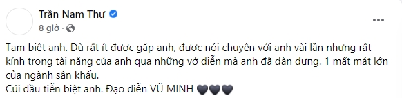 Đạo diễn Vũ Minh qua đời: Xuân Lan, Đại Nghĩa đau đớn, nhiều nghệ sĩ xót xa - Ảnh 9.