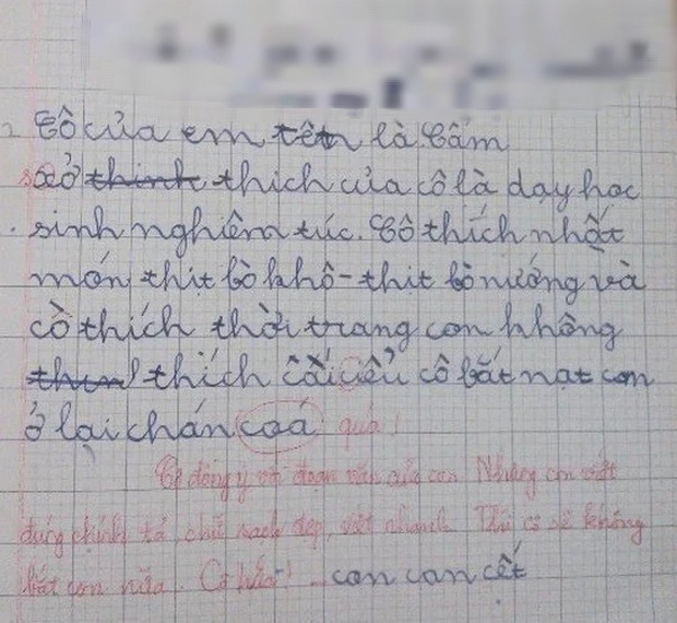 The essay badmouthing the teacher is full of praise, all of them have weird hobbies: The teacher only criticizes one sentence and everyone praises it too skillfully!  - Photo 1.