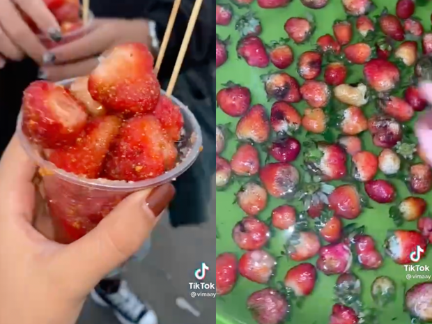 The girl released a clip to expose the fraudulent behavior of the strawberry seller in Da Lat market, the netizen was hot: Is this different from a scam?  - Photo 3.