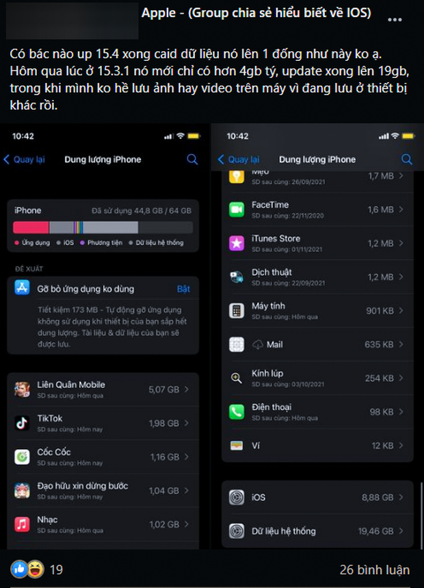 Người dùng than trời vì iPhone tụt pin nhanh, lỗi dung lượng khó hiểu: Thủ phạm là do bản cập nhật mới? - Ảnh 1.