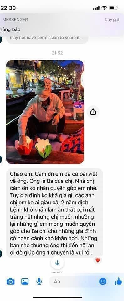 Chuyện buồn của cụ ông lái đò 15 nghìn ở Hội An, bất ngờ nhất là cuộc gọi từ người con gái - Ảnh 3.