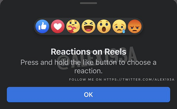 Thay vì chỉ thả tim giống TikTok, Facebook sẽ cho phép người dùng react nhiều hơn trên Reels - Ảnh 3.