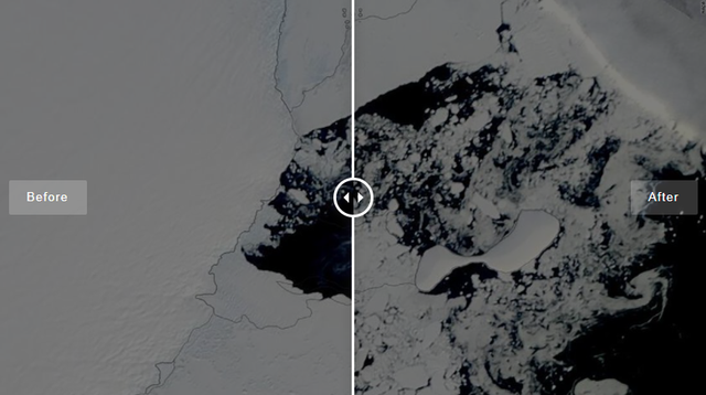 Thềm băng Conger ở Nam Cực mỏng dần và cuối cùng vỡ vụn sau đợt nắng nóng - Ảnh 1.