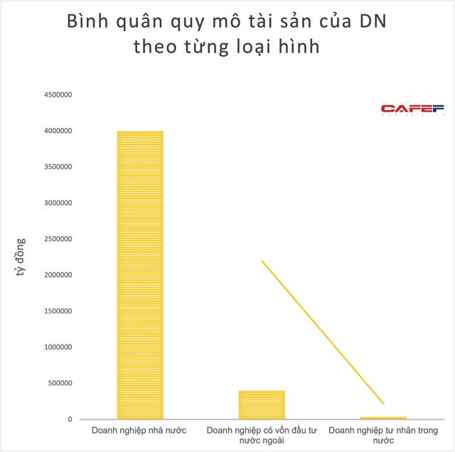  Quy mô tài sản bình quân doanh nghiệp nhà nước cao gấp 10 lần doanh nghiệp FDI, gấp 109 lần doanh nghiệp tư nhân trong nước  - Ảnh 1.