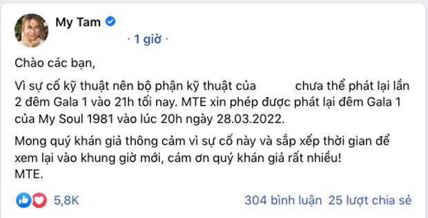   My Tam spoke up after the crew was criticized for not respecting the audience: One friend was fired.  Whatever you want to say, just call out Tam's name, it's all my fault - Photo 1.