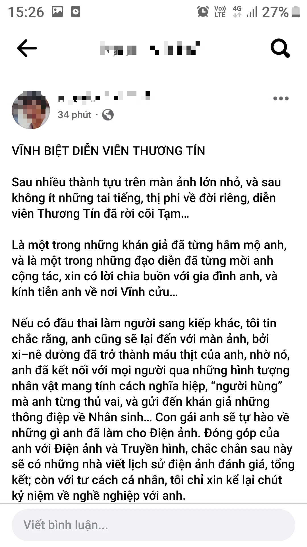 Thực hư thông tin Thương Tín qua đời, khiến con trai ruột hốt hoảng - Ảnh 1.