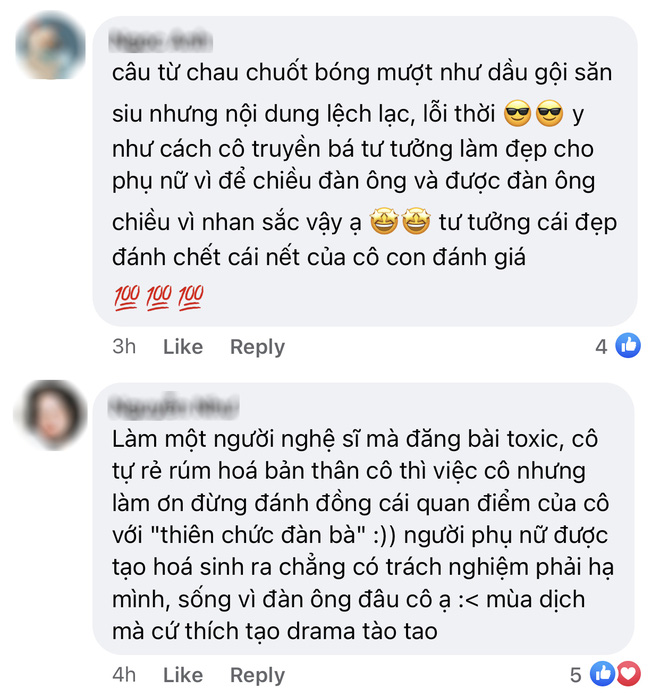 MC Trác Thúy Miêu gây tranh cãi kịch liệt với phát ngôn: Đàn bà xấu từ hồn tới xác thì vừa có lỗi với cộng đồng, xã hội, mà tội nhất chính là chồng - Ảnh 4.