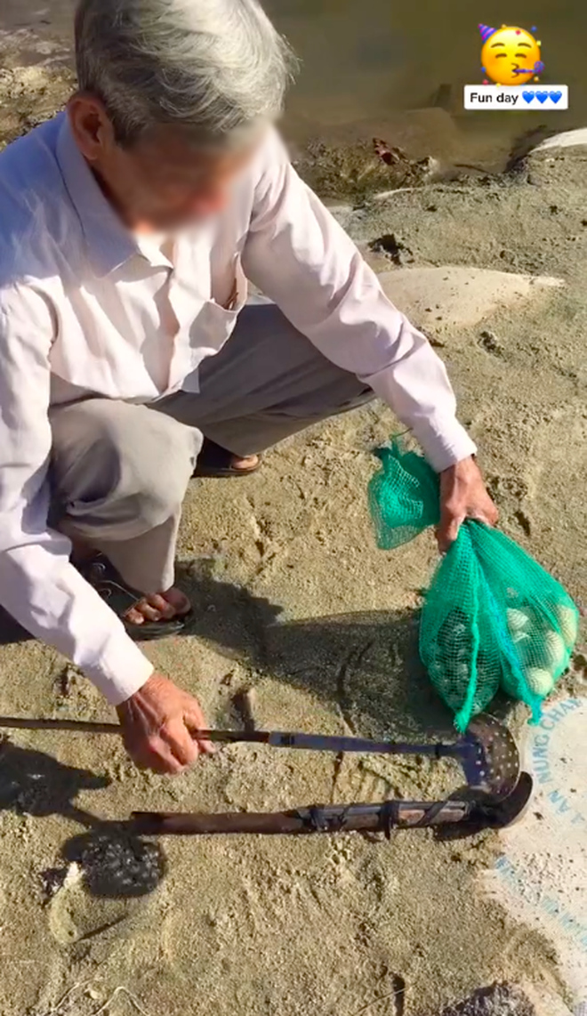 Cụ ông đem bịch trứng chôn dưới cát bên bờ suối, netizen thắc mắc để làm gì: Hoá ra là đặc sản thú vị ở Việt Nam - Ảnh 1.