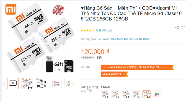 Nhận cái kết đắng khi ham rẻ mua thẻ micro SD dung lượng lớn 512GB giá rẻ bèo chỉ 120k  - Ảnh 2.