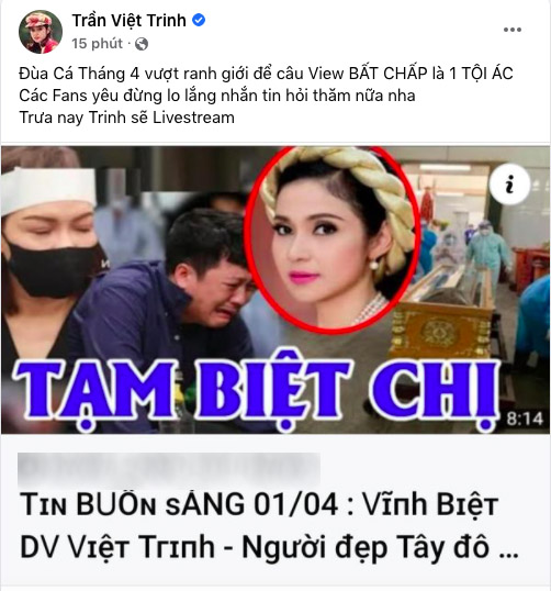 Actress Viet Trinh was upset when news of her sudden death was announced - Photo 1.