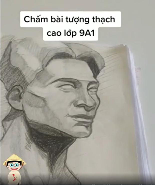 Thầy giáo chấm điểm bài tập Mỹ thuật của học trò lớp 9, tưởng hì hục tô vẽ thế nào, ai ngờ thành phẩm lại ô dề thế này... - Ảnh 3.