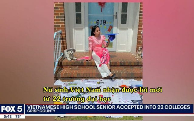 A 17-year-old Vietnamese-born female student passed 22 prestigious universities and was honored on American television - Photo 1.