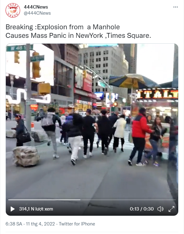 Newsweek: Quảng trường Thời đại ở New York phát nổ, người dân và du khách hoảng sợ bỏ chạy - Ảnh 2.