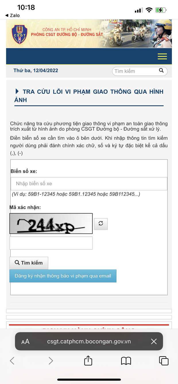 Cách tra cứu phạt nguội qua Zalo, nhanh chóng, thuận tiện - Ảnh 4.