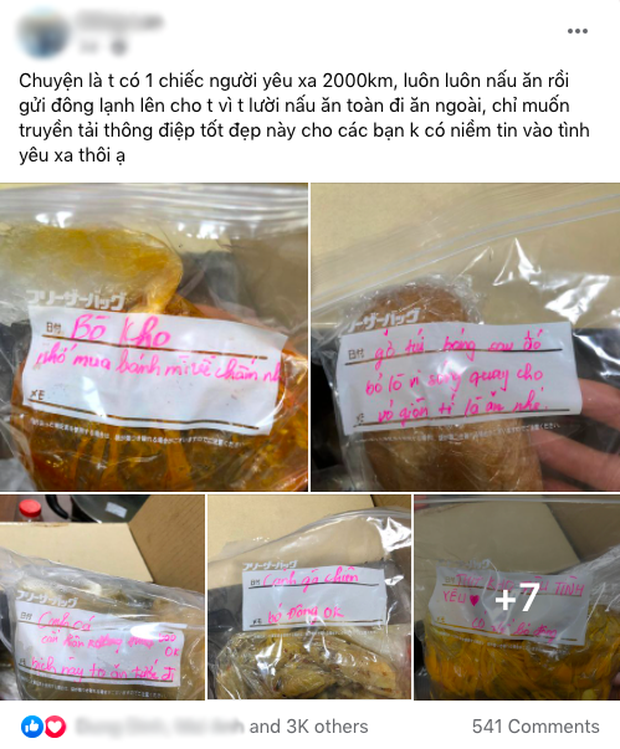 Yêu xa 2000km, cô nàng đều đặn nấu ăn gửi cho bạn trai, viết những mẩu ghi chú dễ thương đến “lụi tim” - Ảnh 1.