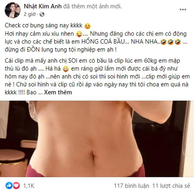 Nhật Kim Anh lên tiếng trước nghi vấn mang thai lần 2, tung luôn bằng chứng uy tín để làm rõ - Ảnh 1.