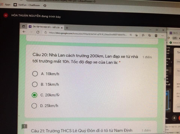 Bài Toán viral nhất hôm nay: Lan cách trường 200km, đạp xe đi học mất 10 tiếng, đọc đáp án mà cười nắc nẻ - Ảnh 1.