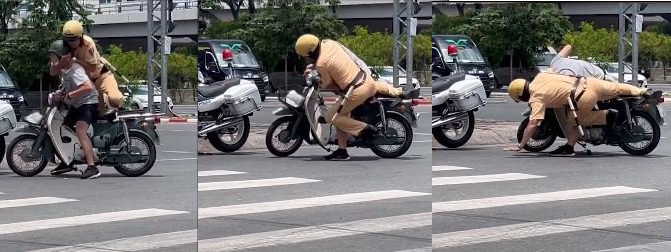 Vụ CSGT khống chế, quật ngã người vi phạm: Người đàn ông xin được thông cảm, bỏ qua - Ảnh 1. Vụ CSGT khống chế, quật ngã người vi phạm: Người đàn ông xin được thông cảm, bỏ qua - Ảnh 1.