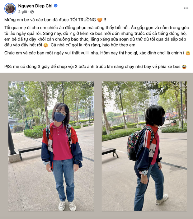 Tình hình Facebook SÁNG NAY: Toàn ảnh khoe con đi học, đến MC Diệp Chi cũng phải cạn lời trước hành động này của con gái - Ảnh 1.