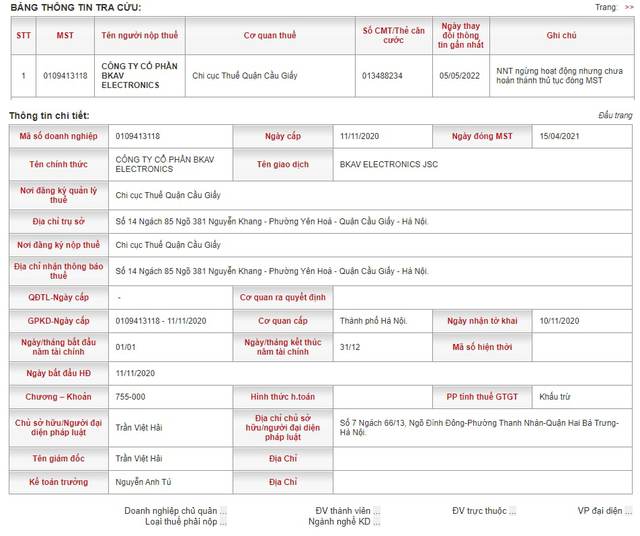  Bkav Electronics âm thầm làm thủ tục giải thể sau chưa đầy 2 năm hoạt động  - Ảnh 2.