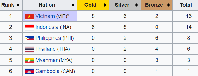 BXH Huy chương SEA Games ngày 14/5: Đoàn Việt Nam tiến xa nhờ các mỏ vàng - Ảnh 1.