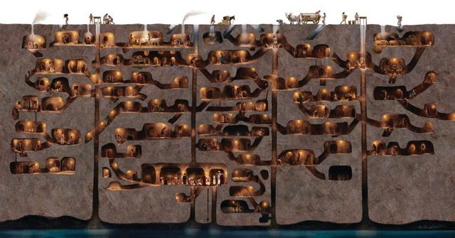 Thành phố ngầm 18 tầng ẩn dưới hầm nhà dân ở xứ sở thảm bay Thổ Nhĩ Kỳ: Được phát hiện trong tình cảnh tréo ngoe, nhìn kiến trúc mới thán phục tài trí người xưa - Ảnh 6.