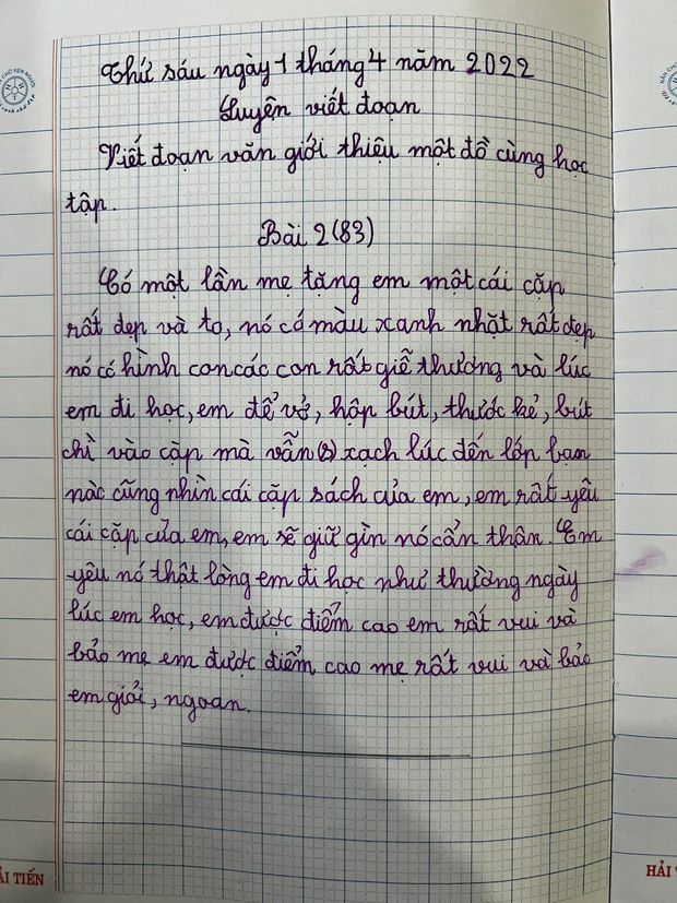  Bài văn giới thiệu đồ dùng học tập của học sinh tiểu học khiến cư dân mạng bật cười - Ảnh 1.