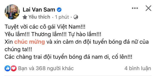 Dàn sao bùng nổ mừng HCV SEA Games của tuyển nữ: Tuyệt vời các cô gái Việt Nam! - Ảnh 1.