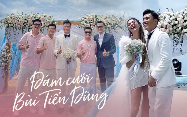 Toàn cảnh đám cưới Bùi Tiến Dũng: Cô dâu đẹp xuất sắc, chú rể rơi nước mắt xúc động, dàn khách mời nổi tiếng - Ảnh 1.