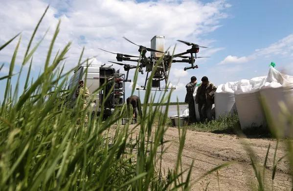 Nông dân Nga dùng máy bay không người lái để trồng lúa - Ảnh 8.